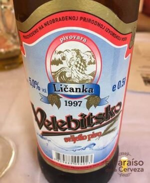 cerveza Velebitsko 3 botellin y vaso el paraiso de la cerveza