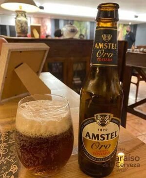 Cerveza Amstel Oro tostada España