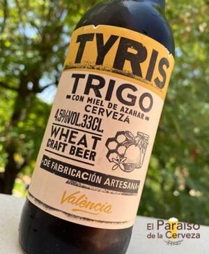 Cerveza Tyris de trigo weissbier con miel y naranja Valencia España