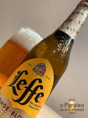 Cerveza Leffe Blond belga de Abadia