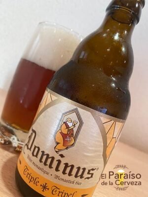 Cerveza Dominus Tripel belga de abadia etiqueta