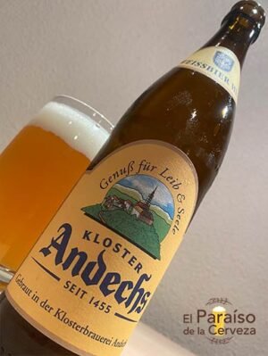 La cerveza Andechs Weissbier Hell bavara de alemania