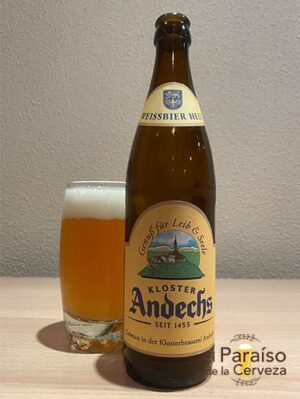 La cerveza Andechs Weissbier Hell bavara de alemania