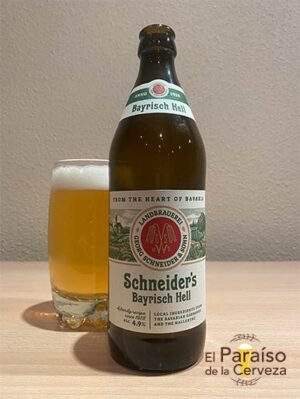 La cerveza Schneider’s Bayrisch Hell de bavaria en alemanania de tipo helles