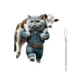 Colgante decorativo para espejo trasero de coche, bonito llavero con diseño de animales - Lente Interior - Marca X 31ty2o4NXWL._SL500_.jpg